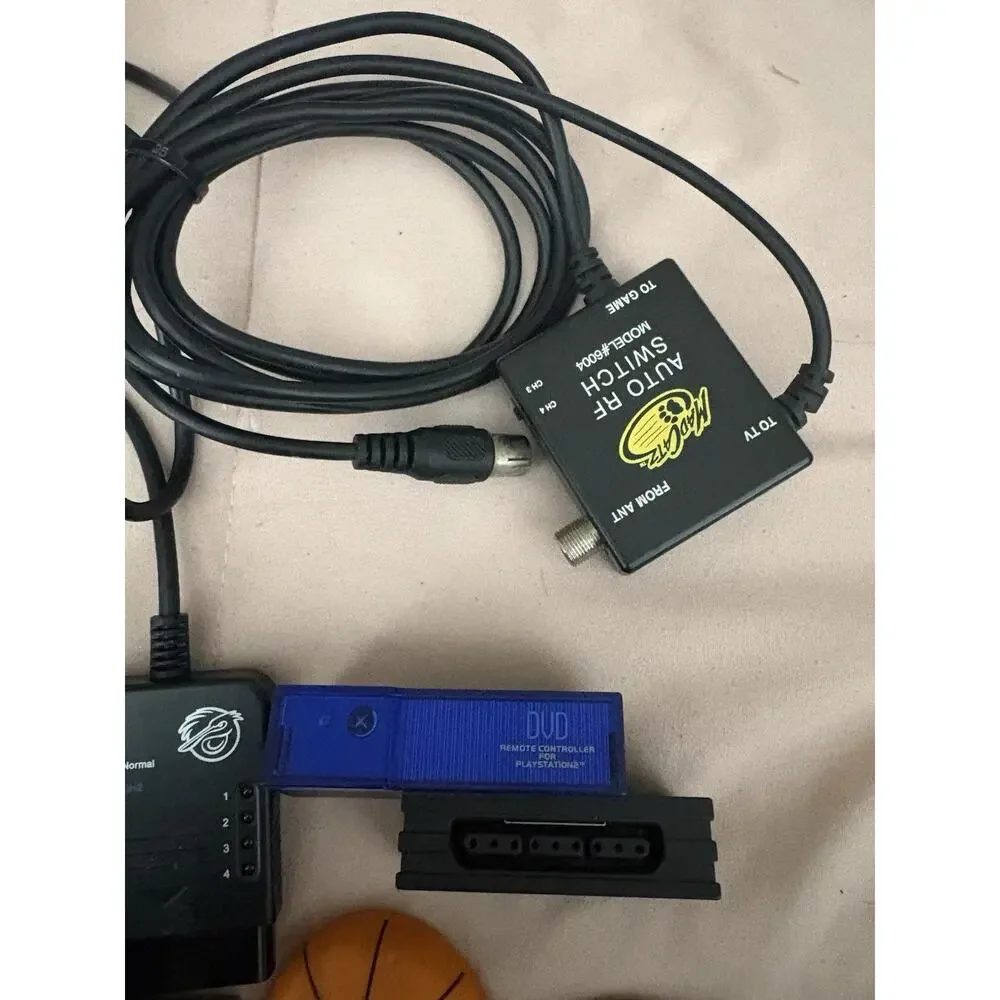 PS1 PS2 Accessory Lot TESTED Guitar Hero Pelican Dongles MC Sports Memory Cards